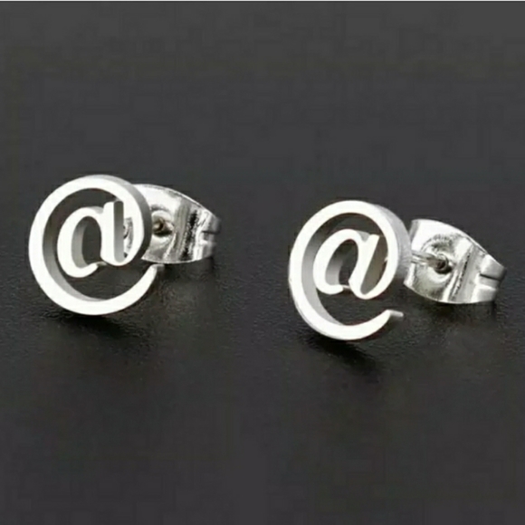 🤓 "At" Symbol Earrings - Picture 2 of 4